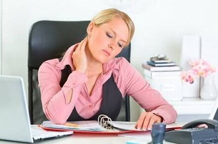 The reason for the development of cervical osteochondrosis